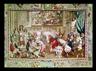 Lodewijk XIV (1638-1715) bezoekt de Gobelins-fabriek, 15 oktober 1667